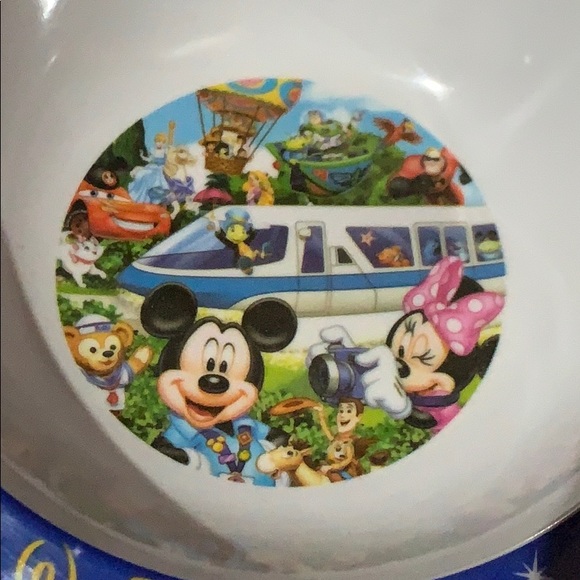Disney Parks Mickey Minnie Monorail Plastic Bowl - Picture 2 of 4